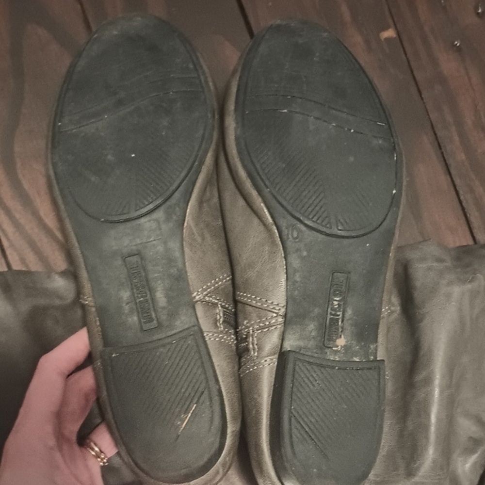 Lower East Side Gray Slouchy Women's Boots Size 10 Knee High - Picture 3 of 7